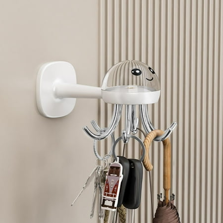 

Flash Deals! Huayishang Hooks for Hanging Rotatable Hook Wall-Mounted Storage Rack with Six-Claw Octopus Hook Punch-Free Multifunctional White Tools Clearance Sale White