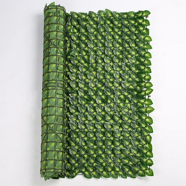 Artificial Wall Hedge Privacy Screens Fence Panel Faux Leaf Grass Mat