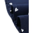 thumbnail image 5 of INSPIRE CHIC Blouse à Manches Courtes Col Contrasté pour Femmes, Pois, Saint-Valentin, Bleu Foncé L, 5 of 5