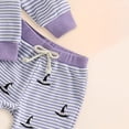 thumbnail image 5 of mgoYE Fall Winter Toddler Baby Girl Halloween Clothes Cute Print Ruffle Shirt Top Pants Set 2 Piece Newborn Infant Girl Outfit|Purple,12-18 Months, 5 of 8