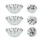 thumbnail image 5 of 6 moldes para tartas de acero inoxidable delicados y útiles con flores, moldes reutilizables para cupcakes, muffins, para hornear, para cocina, plateado, 5 of 5