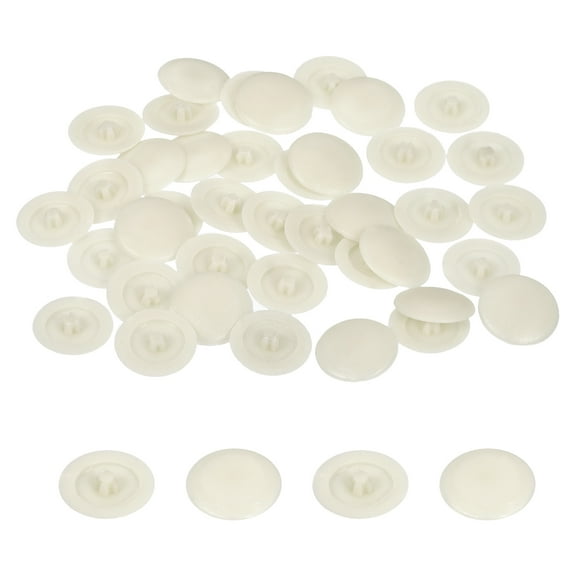 Uxcell 40PCS Screw Cap Covers, 12mm Screw Decorative Caps for Phillips Cam Lock Nuts Self-Tapping Screws, Pearl White