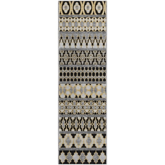Dalyn Rugs Premium Machine Washable Mayfield AMF726 Charcoal 2'3" x 7'6" Runner Rug