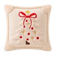thumbnail image 2 of Christmas Pillow Covers, 18x18 Inch Christmas Embroidered Bow Tree Pillow Cover, Plush Tufted Christmas Tree Pillow Covers, Fall Decor Cute Festive Cushion Covers Durable, 2 of 6
