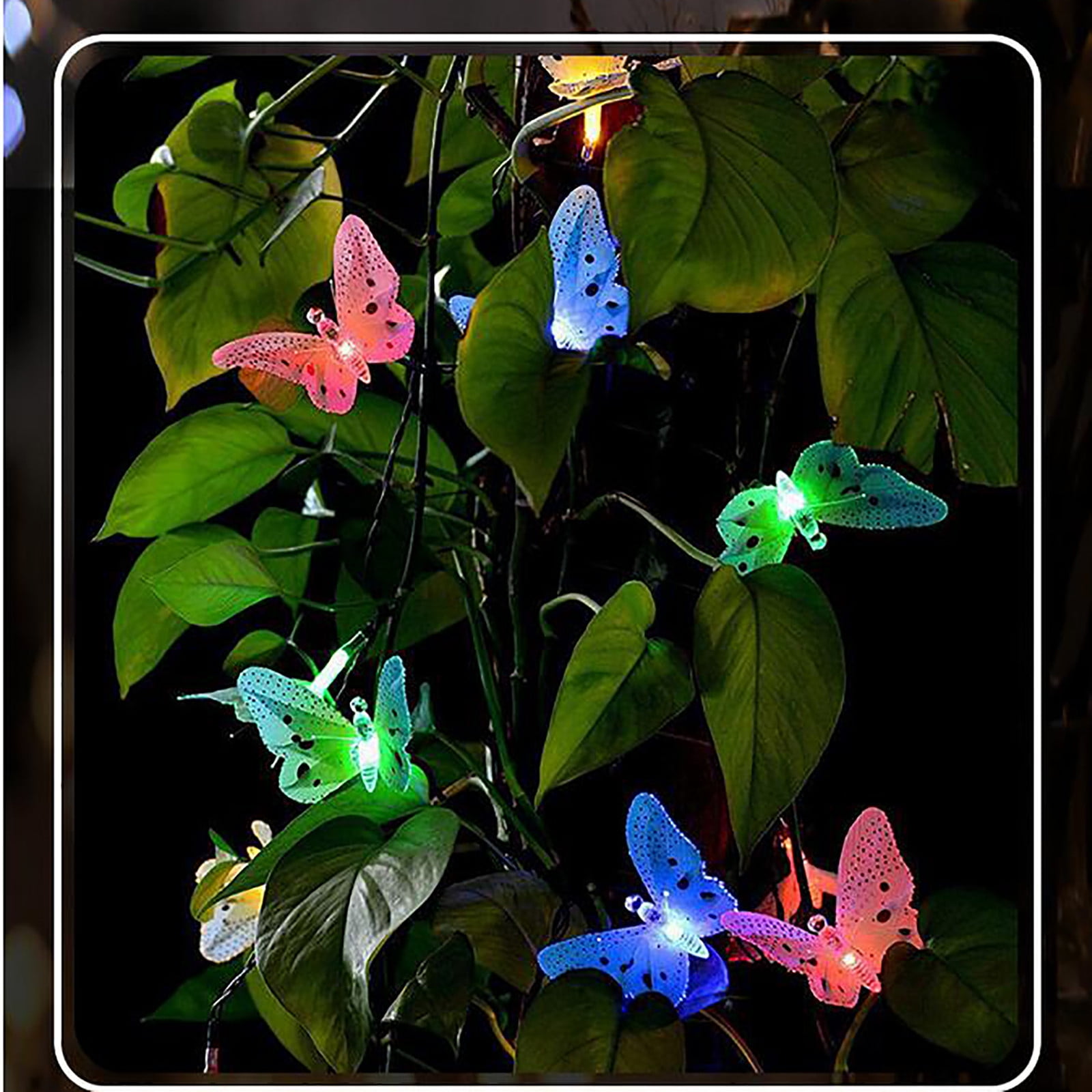 Cadorn 3.8m 12 - LED Solar - powered Butterfly String Lights - Colorful Outdoor Decor for Gardens and Courtyards