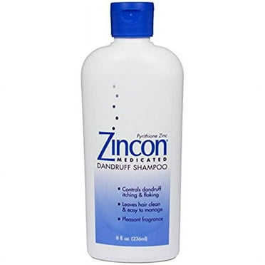 "Zincon Medicated Dandruff Shampoo, 8 fl oz (Pack of 2)"
