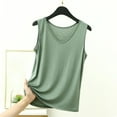 thumbnail image 2 of WRKEKC Racerback Tank Tops for Women Modal Solid Color V-Neck Sleeveless Layering Summer Tank Casual Slim Fit Top, 2 of 5