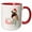 Red/White, variant on 3drose, Pug Dog Dressed for the Holiday with Fleas Navidog Funny Typography, 11oz Mug