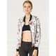 thumbnail image 2 of Dde San Patricio ChaqueDe Bombardero Floral LigeCon CremalleY Cuello Alto PaMujer Blanco M, 2 of 6