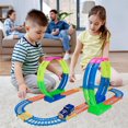 thumbnail image 2 of Kids Race Car Track Sets, Flexible Train Tracks for Toddlers, 2 of 4
