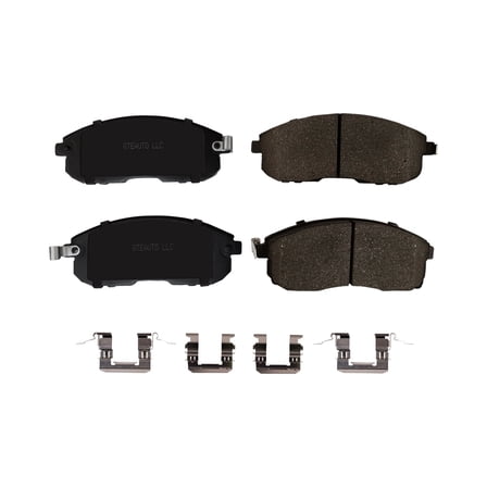 Front Brake Pads For 07-19 Nissan Sentra, 07-12 Versa, 02-13 Altima, 09-14 Cube, 11-17 Juke, 00-03 Maxima, 03-05 Infiniti G35, 00 01 I30, 02-04 I35, 03-05 350Z, Set of 4 Ceramic Brakes Pads