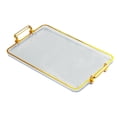 thumbnail image 4 of Serving Tray Cosmetic Storage Tray Decorative Tray Food Trays Versatile for Bar, Clear Gold Edge, 4 of 8
