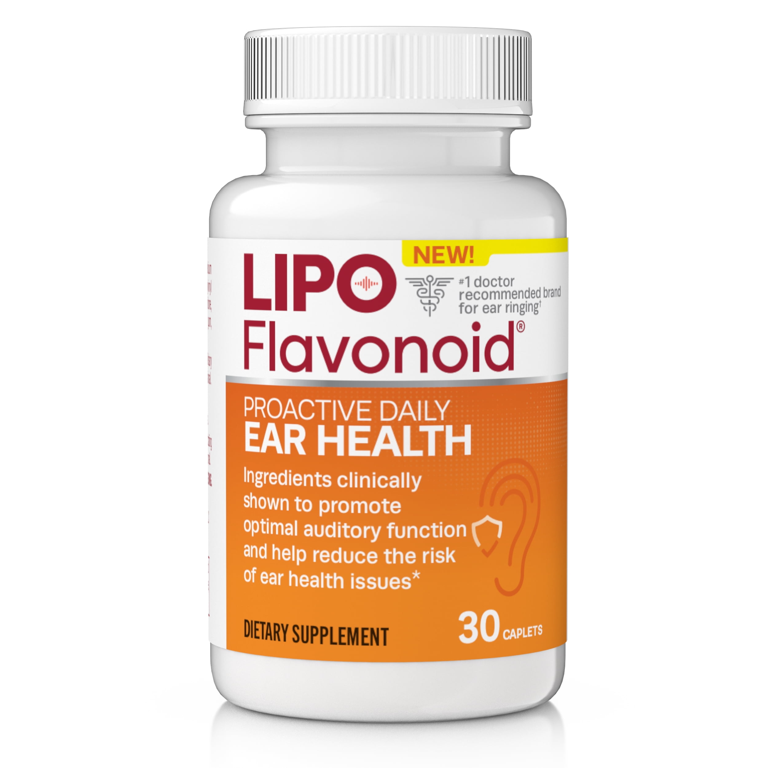 LipoFlavonoid Proactive Daily Ear Health Supplement, 30 Caplets