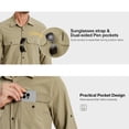 thumbnail image 6 of Long Sleeve Shirts for Men Outdoor Fishing Work Shirt with 2 Pockets Quick Drying Hiking Lightweight UPF50+, 6 of 10