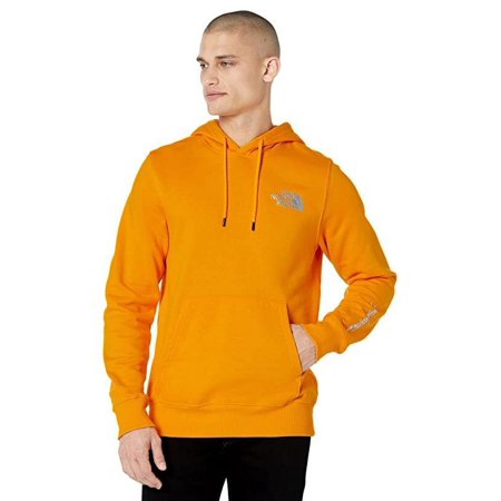 The North Face NF0A7UO578M Men's Orange Graphic Injection Pullover Hoodie JR269 (Regular,S)