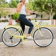thumbnail image 3 of Beach Cruiser Bike, 26 Inch Bikes with Dual V-Brake for Women,7 Speed Womens Bicycle with Steel Frame for Commuting,Cream, 3 of 6