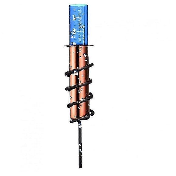 Copper Rain Gauge, High Accuracy Garden Floating Rain Measure Gauge Yard Garden