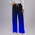 thumbnail image 1 of Lydiaunistar Womens High Waist Elastic Checkered Print Long Pants with Drawstring & Side Pockets for Sports Casual Beach - All Season Polyester Blue, 1 of 5