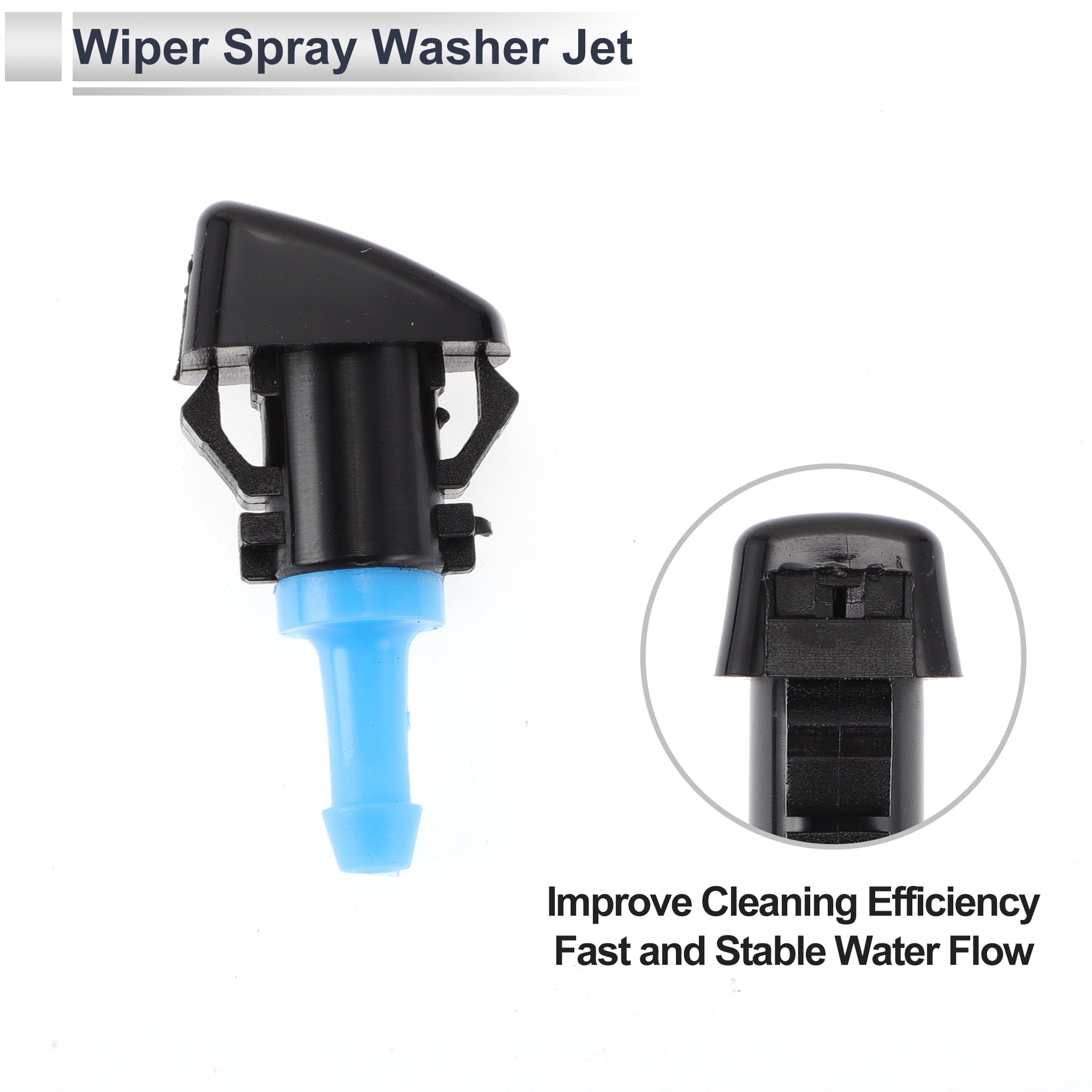 Unique Bargains Washer Nozzle for Jeep Patriot 2008-2017 Front Plastic 1 Set