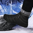 thumbnail image 5 of OKBOP Zipper Snow Boots for Women Warm Winter Platform Ankle Snow Boots Christmas Short Casual Solid Woolen Shoes Black, 5 of 9