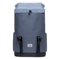 thumbnail image 3 of KAUKKO Vintage Casual polyster and Leather Rucksack Backpack (Nylon Grey), 3 of 5