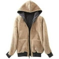 thumbnail image 2 of Yeokou Women's Casual Full Zip Up Sherpa Lined Hoodie Sweatshirt Jacket Coat, 2 of 7