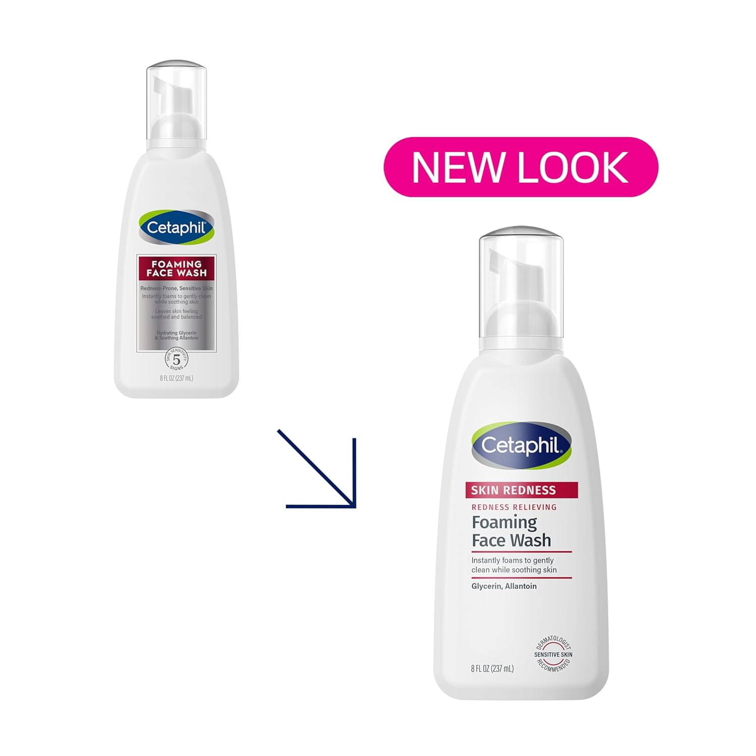 Cetaphil Redness Control Daily Foaming Face Wash, 8 oz, 2 Pack