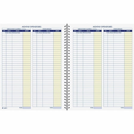 Adams Monthly Bookkeeping Record