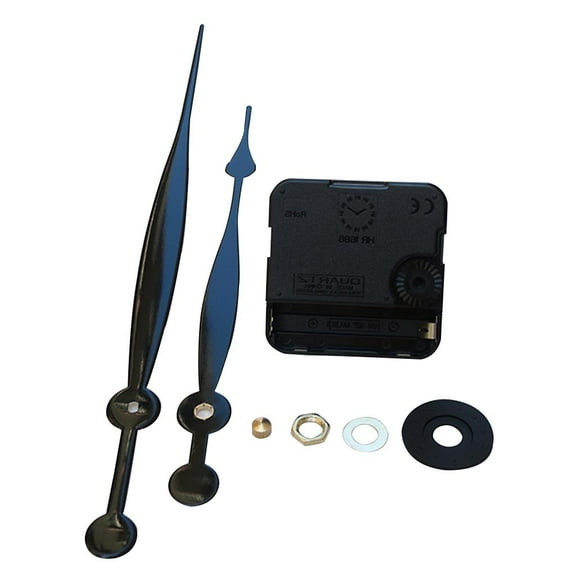 EHJRE HR1688-28 DIY Clock Mechanism Movement with Large Black Ornate Hands Wall