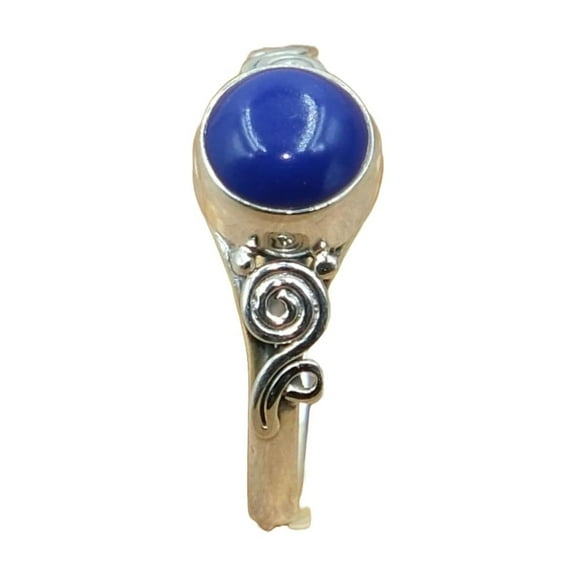 Lapis Lazuli Pure 925 Sterling Handmade Promise Blue Stone Ring Christmas Gift Jewelry For Women