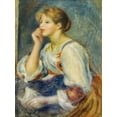 thumbnail image 2 of Renoir, Pierre-Auguste 12x14 Black Ornate Wood Framed with Double Matting Museum Art Print Titled - Woman with a letter, 2 of 4