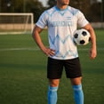 thumbnail image 5 of SCSAlgin Soccer Jersey for Men Short Sleeve Training Shirt Breathable Sport Casual T Shirt for Soccer Fans, 5 of 6