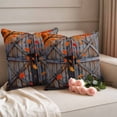 thumbnail image 2 of Fall Leaves Outdoor Waterproof Pillow Covers, Autumn Maple Rustic Wooden Barn Door Decorative Square Throw Pillowcase Sofa Cushion Sham for Patio/Couch/Chair, 18"x18" 2 Pack, 2 of 8