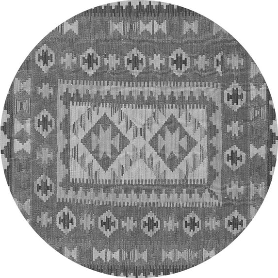 Ahgly Company Indoor Round Persian Gray Traditional Area Rugs, 3' Round