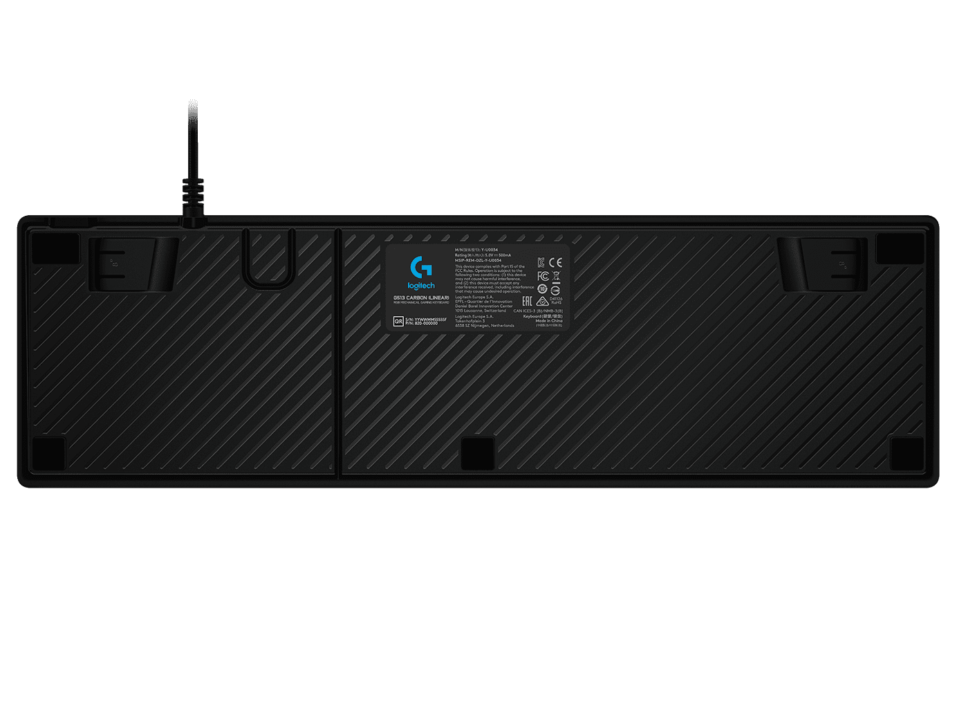 Logitech G513 Mechanical Gaming Corded Computer Keyboard for PC, Black