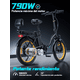 thumbnail image 2 of Bicicleta Electrica Plegable HONEY WHALE BW02 Negro, 2 of 6