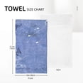 thumbnail image 4 of YFYANG Absorbent Towel, Soft Skin-Friendly Retro Blue Dream Washcloth Bath Towel, Suitable for All Skin, 27.5 x 16-inch, 4 of 7