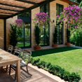 thumbnail image 3 of Plantas colgantes artificiales de seda y petunia, color morado, 3 of 5