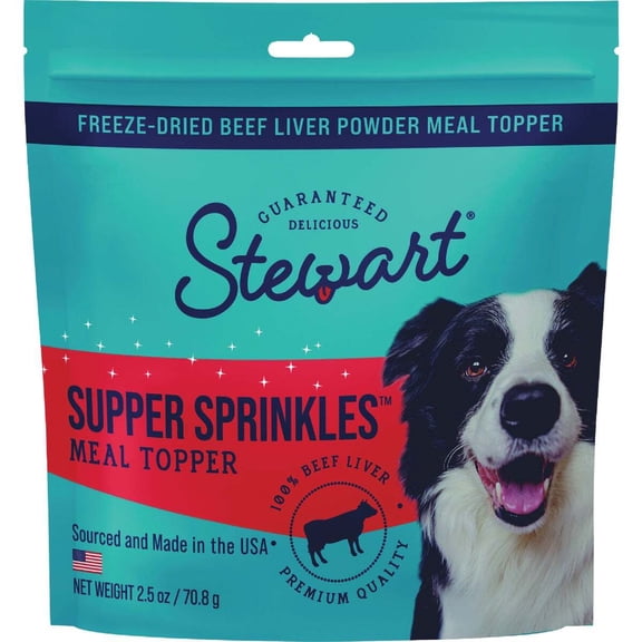 Stewart Supper Sprinkles 2.5 Oz. Beef Liver Dog Meal Topper 406001