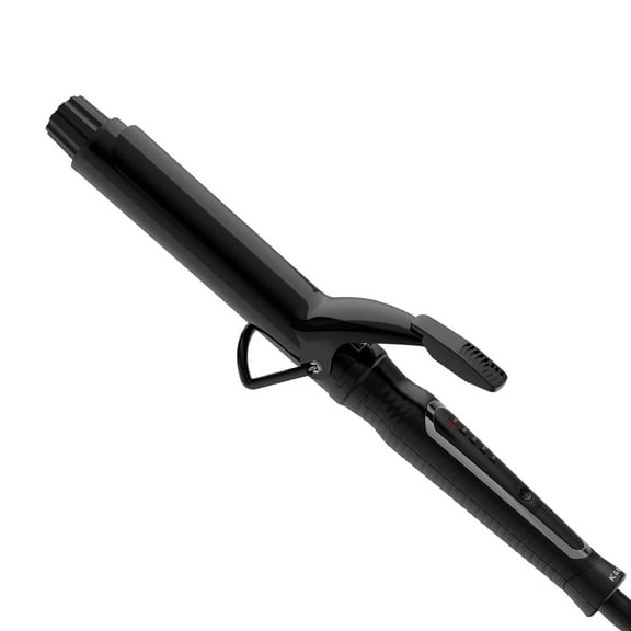 1 1/4 Inch Curling Iron with clamp Hair Curler Ceramic Coating 7 Inch Long Barrel Adjustable Temp LED Display for Long Hair MCH Instant Heat up to 450°F Professional Curling Wand Dual Voltage