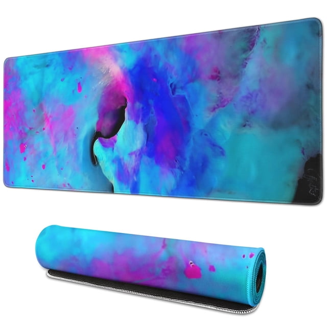 Galaxy Gaming Mouse Pad - Large and Non-Slip with Durable Stitched Edges, Perfect Desk Mat for Keyboard & Mouse, Large 31.5x11.8 inches for an Enhanced Gaming Experience