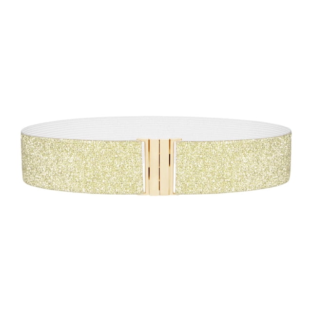 Cinturón elástico para mujer, elegante y moderno, tipo corsé elástico, ideal para fiestas y festivales. Oro