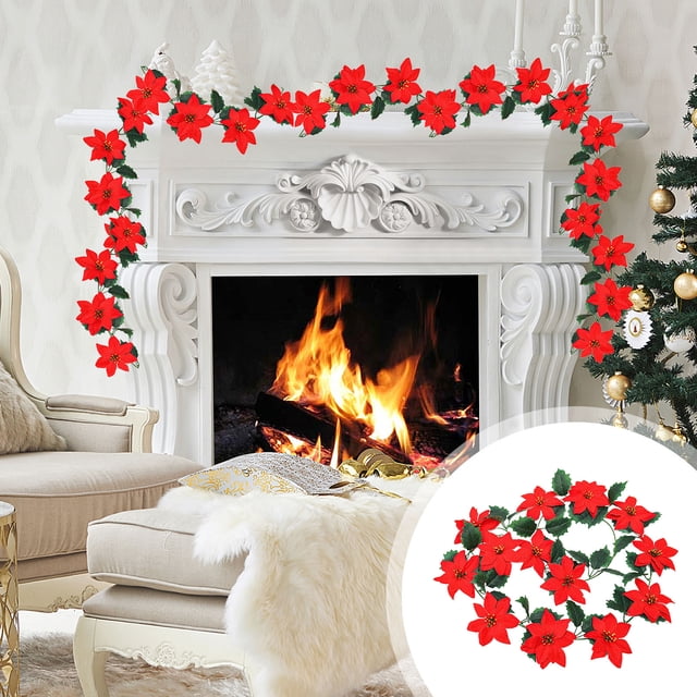 Dvkptbk Red Fruit Rattans Christmas Rattan Spots Artificial Fake Leaves Christmas Decorations Simulation Christmas Rattan Home Decoration