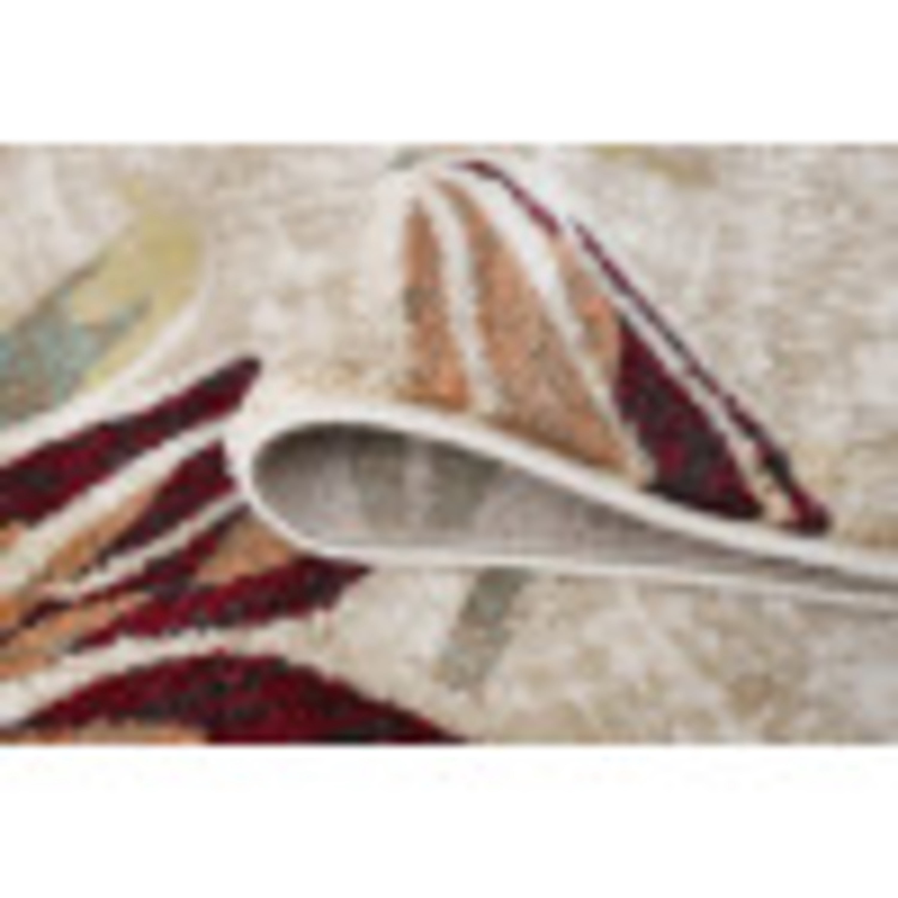 Transitional 5x8 Area Rug (5'3'' x 7'3'') Floral Cream, Seafoam Living Room Easy to Clean