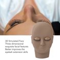 thumbnail image 3 of Lash Mannequin Head Lash Practice Kit Makeup Eyelash Extension Practice Doll Head with 3 Pairs Removable Eyelids Double Layer Lashes Replaced Eyelids Training Mannequin Head, 3 of 8