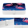 thumbnail image 4 of Flamingo PU Leather Jewelry Box with Removable Compartment and Earring Holder, Portable Travel Organizer, 4 of 6