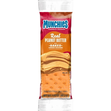 Munchies Peanut Butter on Baked Cheese Crackers, 1.42 oz Bag