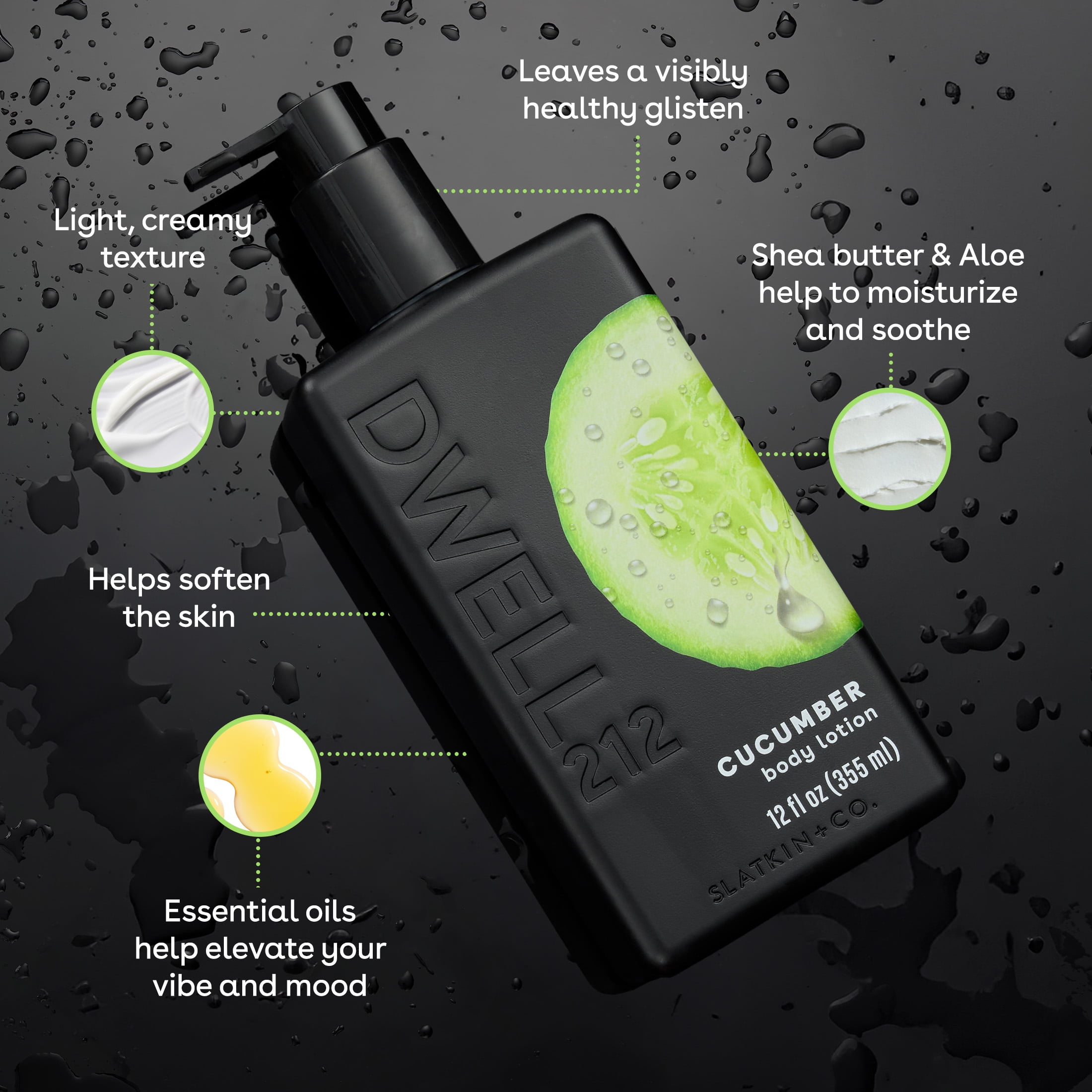 Dwell212 Cucumber Body Lotion, 12 fl oz