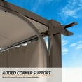 thumbnail image 2 of EAGLE PEAK 11 x 11 Ft. Outdoor Steel Arched Pergola with Shade top and Curtain, 2 of 7