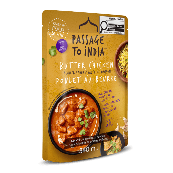 Passage Foods, Passage to India, Butter Chicken Simmer Sauce, 340 ml, Delicious & authentic Indian Curry in 20 Minutes